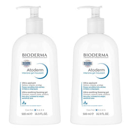 Bioderma Atoderm Intensive Gel Moussant Anti-Itching Cleansing Gel Pack of 2