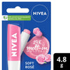 NIVEA 24H Melt-In Moisture Soft Rose Lip Balm 4.8g