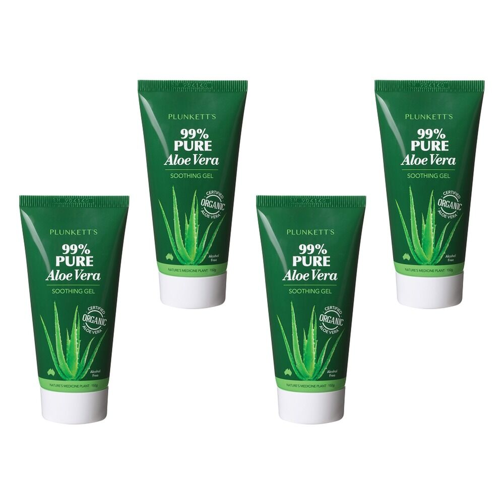 Plunketts 99% Pure Aloe Vera Cooling Gel 150g Pack of 4