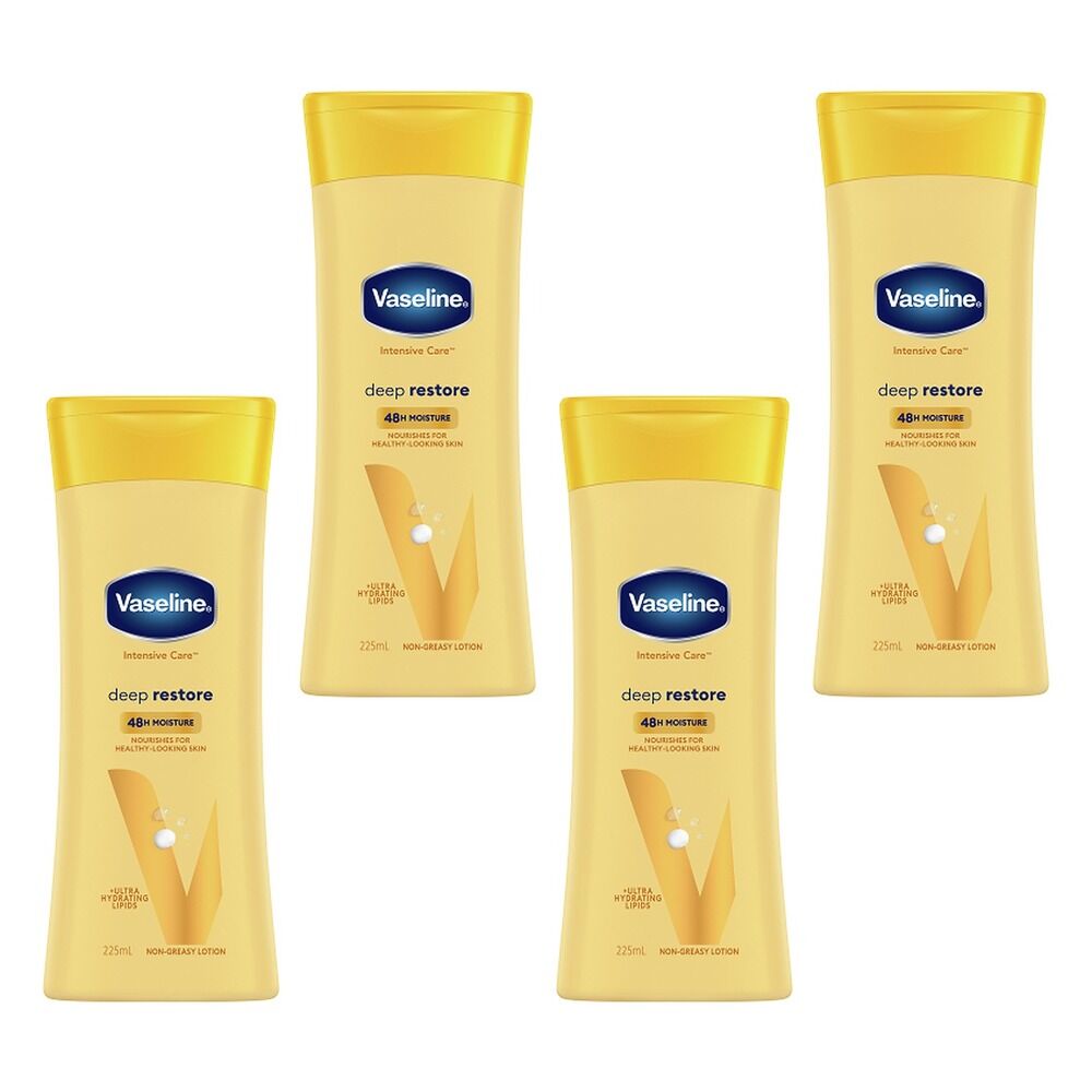 Vaseline Intensive Care Body Lotion Deep Restore 225mL Pack of 4