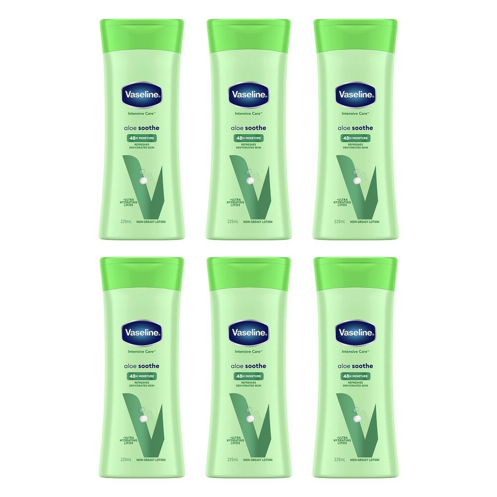 Vaseline Intensive Care Aloe Soothe Body Lotion 225mL Pack of 6