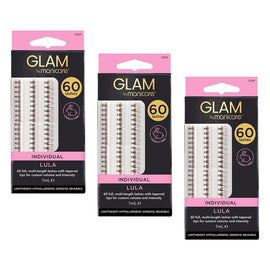Glam by Manicare Lula Individual Lashes 60 Pack Bundle of 3