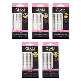 Glam by Manicare Lula Individual Lashes 60 Pack Bundle of 5
