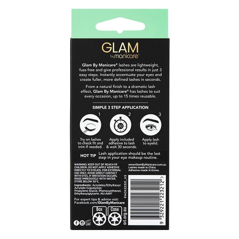 Glam by Manicare Sophia Mink Effect Lashes 2 Pairs