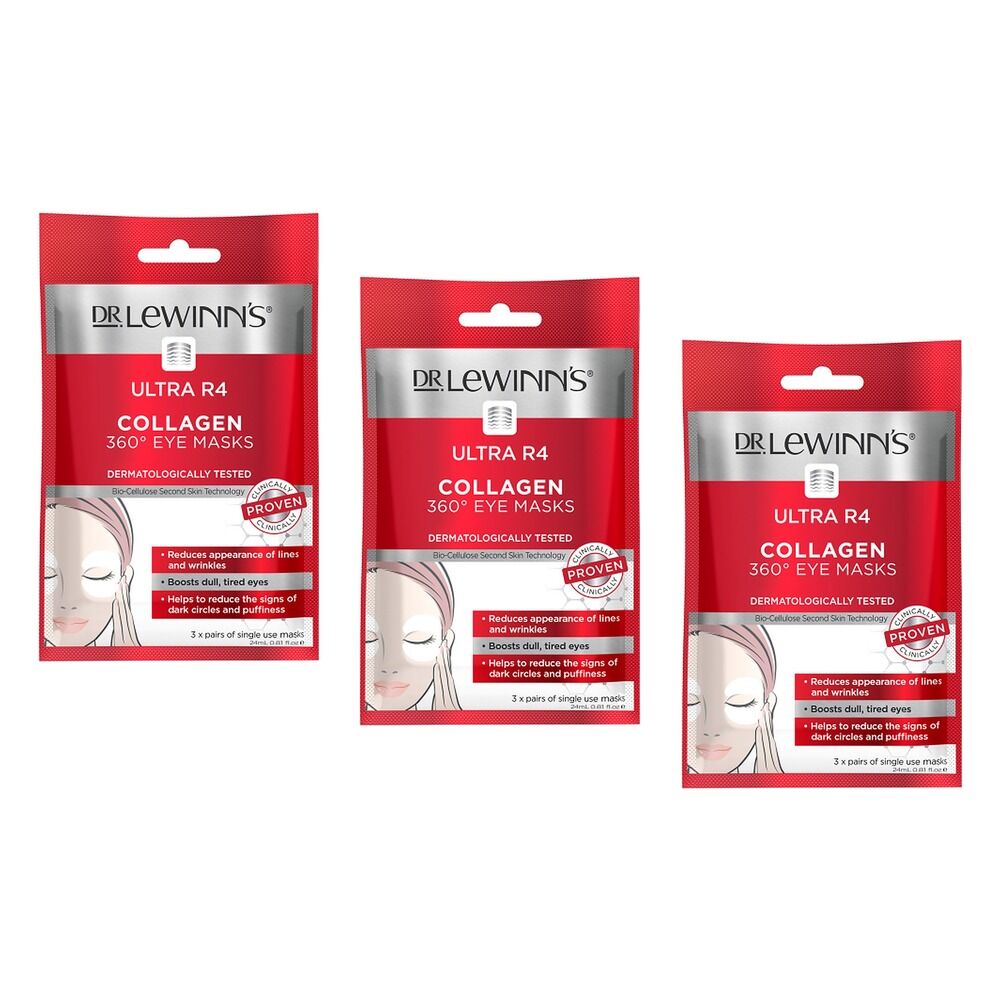 Dr. LeWinn's Ultra R4 Collagen 360 Eye Masks 3pk 24mL x 10 Bundle of 3