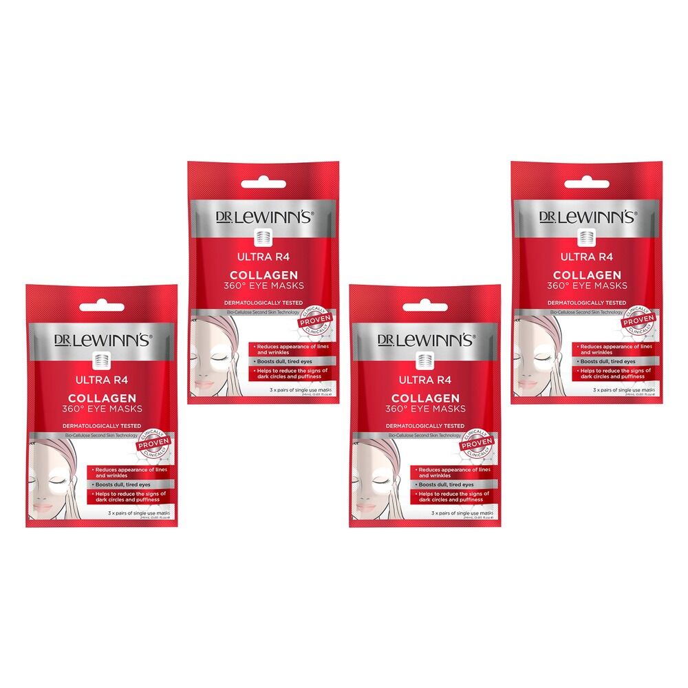Dr. LeWinn's Ultra R4 Collagen 360 Eye Masks 3pk 24mL x 10 Bundle of 4