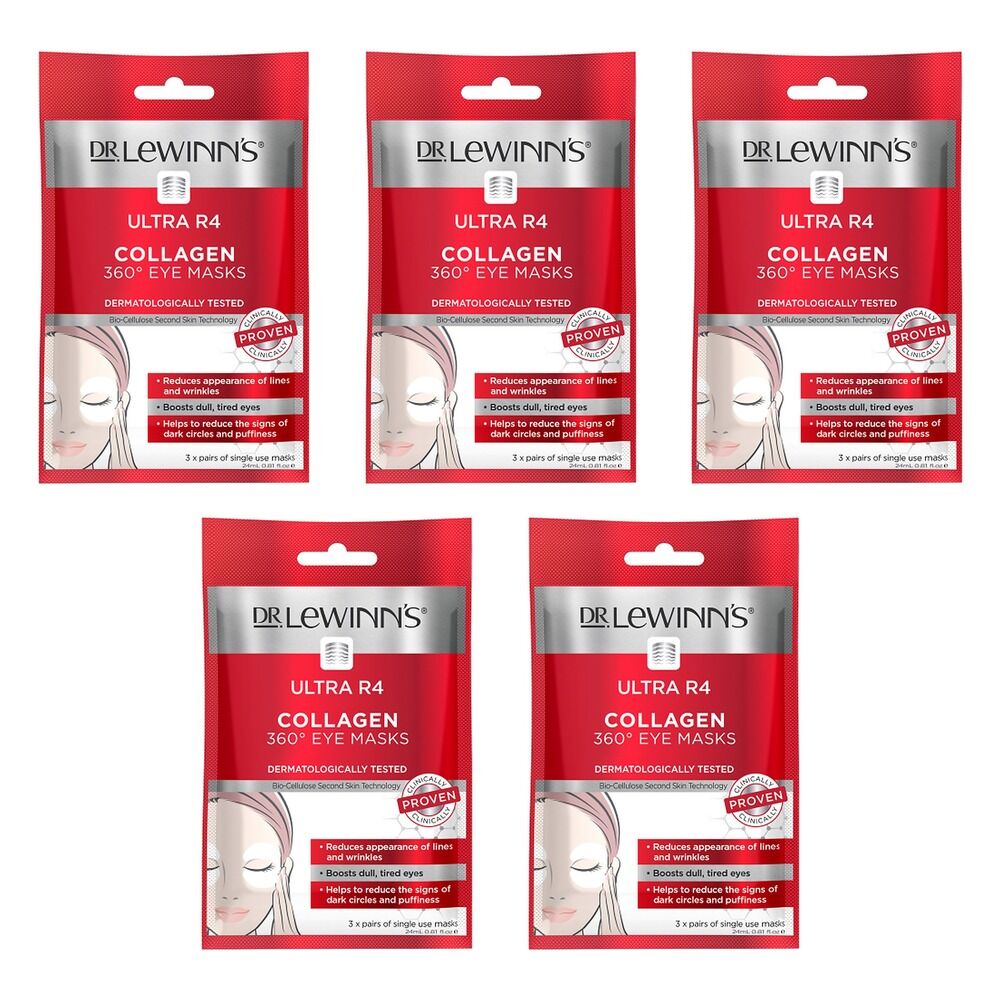 Dr. LeWinn's Ultra R4 Collagen 360 Eye Masks 3pk 24mL x 10 Bundle of 5