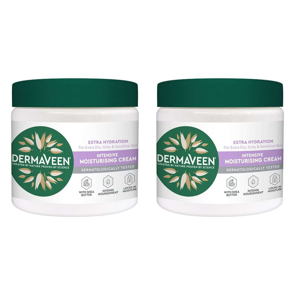 DermaVeen Intensive Extra Hydration Moisturising Cream 450g Pack of 2