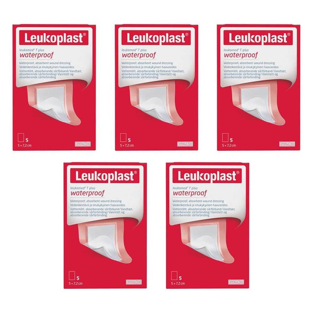 Leuko Leukomed T Plus Sterile Post-Op Dressing 5cm x 7.2cm 5 Pack Bundle of 5