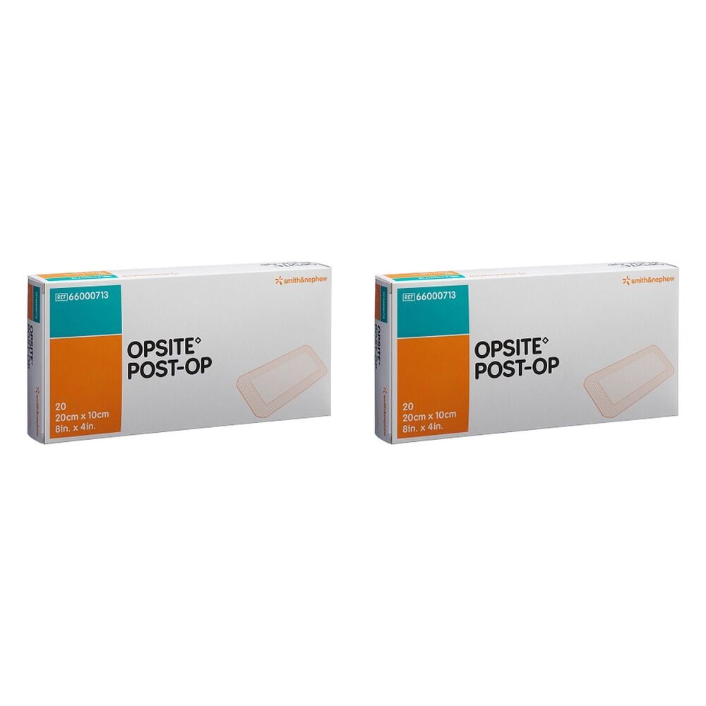 Opsite Post-Op Waterproof Dressing 20cm x 10cm Box of 20 Bundle of 2