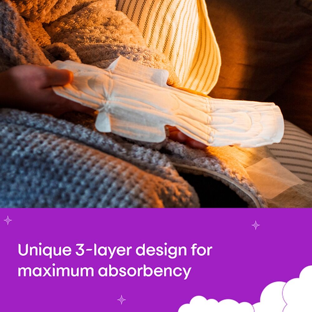 U By Kotex Overnight Extra Long Pads with Wings 8 Pack x 4