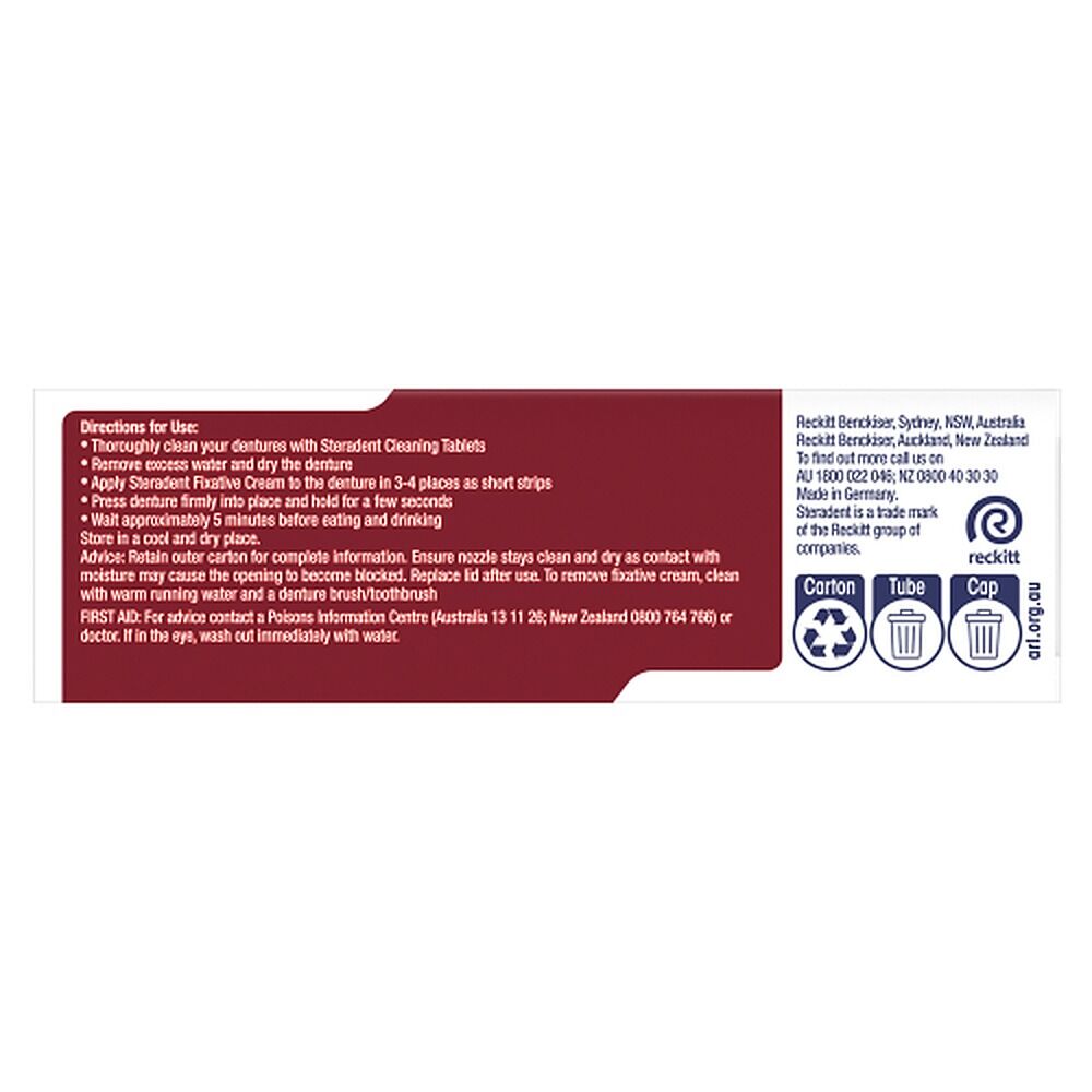Steradent Ultra 3 Denture Fixative Cream 40g