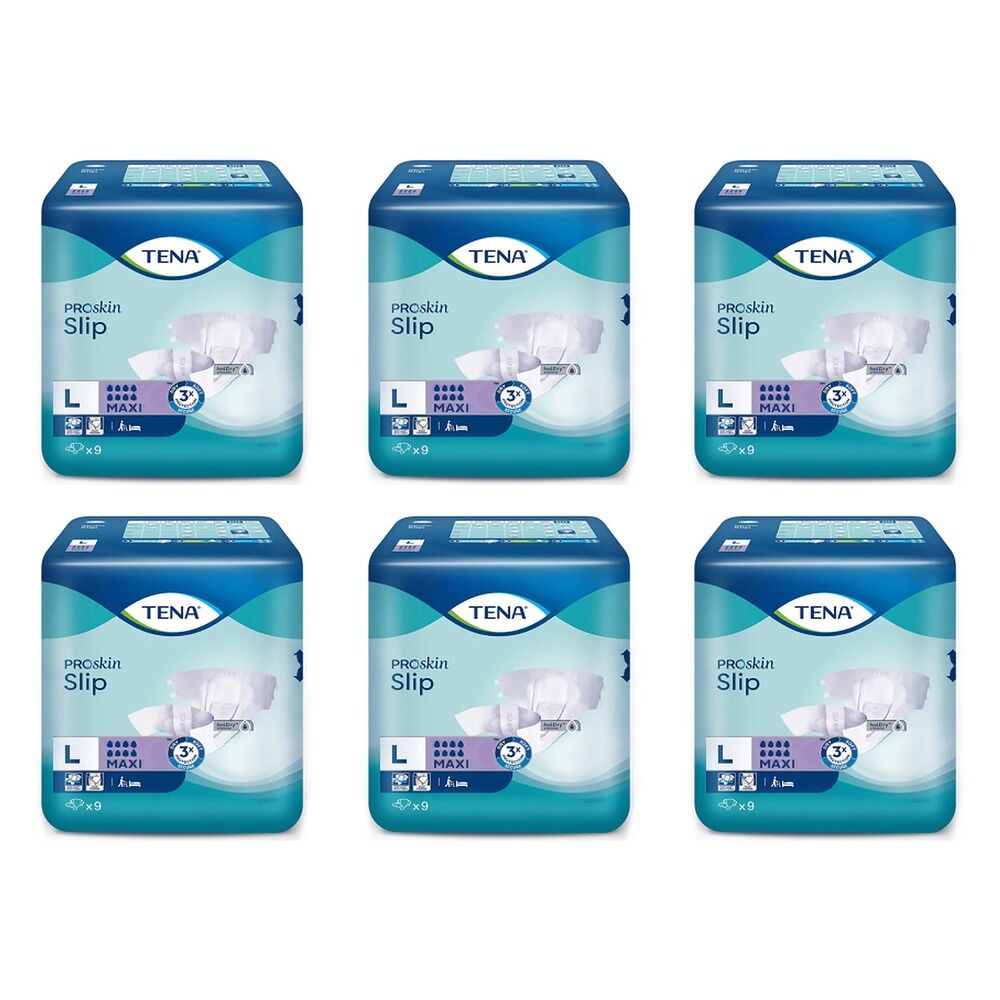 Tena Slip Maxi Large 9 Pack x 6 Bundle of 6