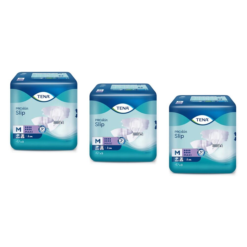 Tena Slip Maxi Medium 9 Pack x 6 Bundle of 3
