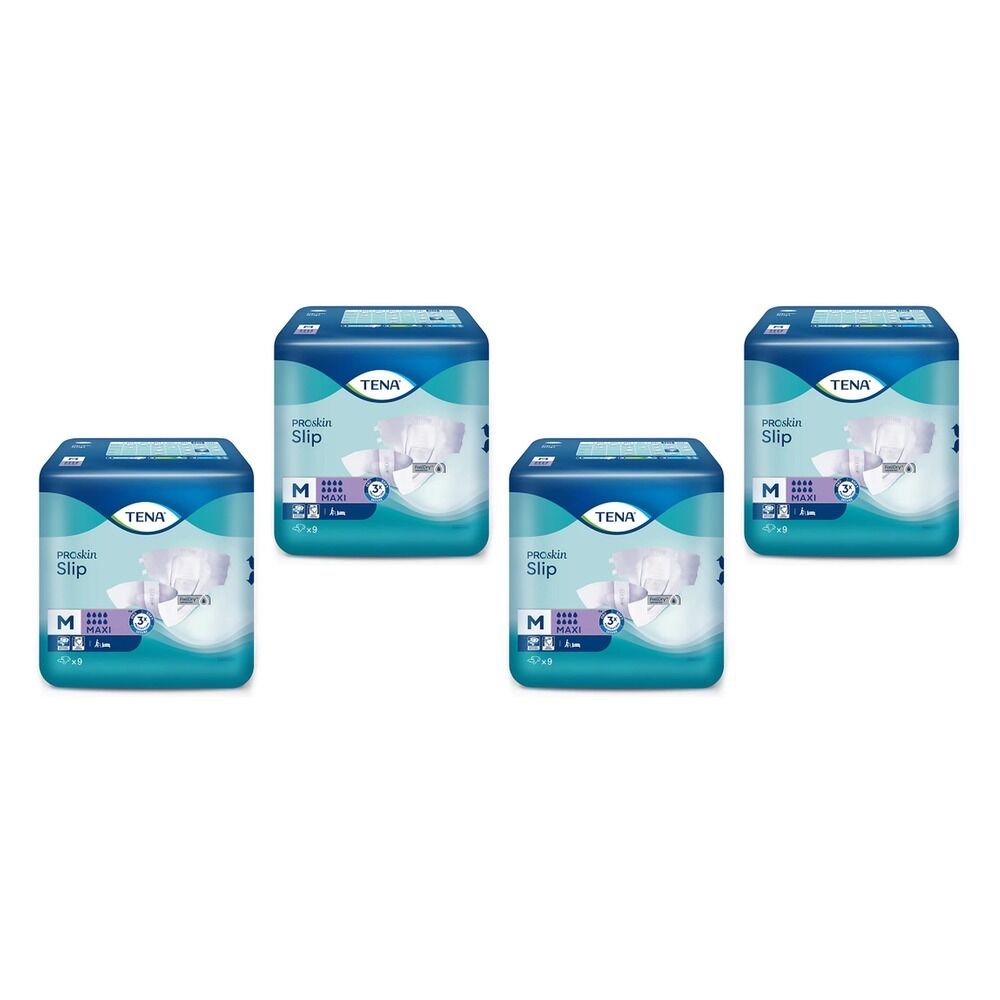 Tena Slip Maxi Medium 9 Pack x 6 Bundle of 4