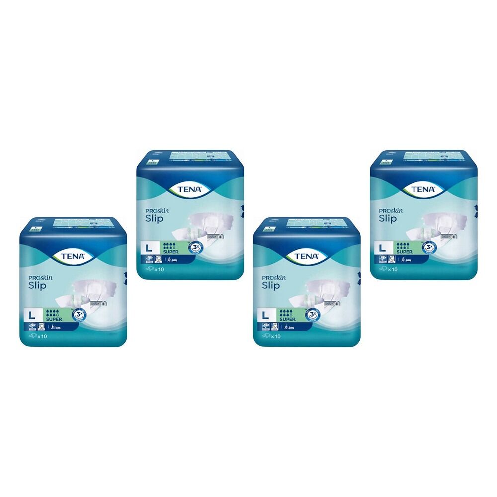 Tena Slip Super Large 10 Pack x 6 Bundle of 4