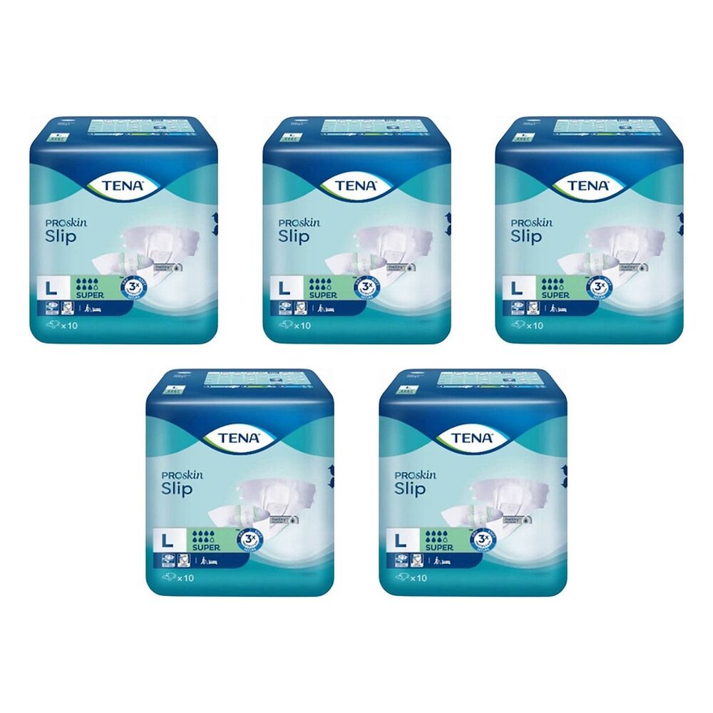 Tena Slip Super Large 10 Pack x 6 Bundle of 5