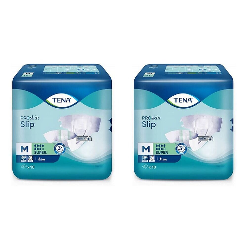 Tena Slip Super Medium 10 Pack x 6 Bundle of 2