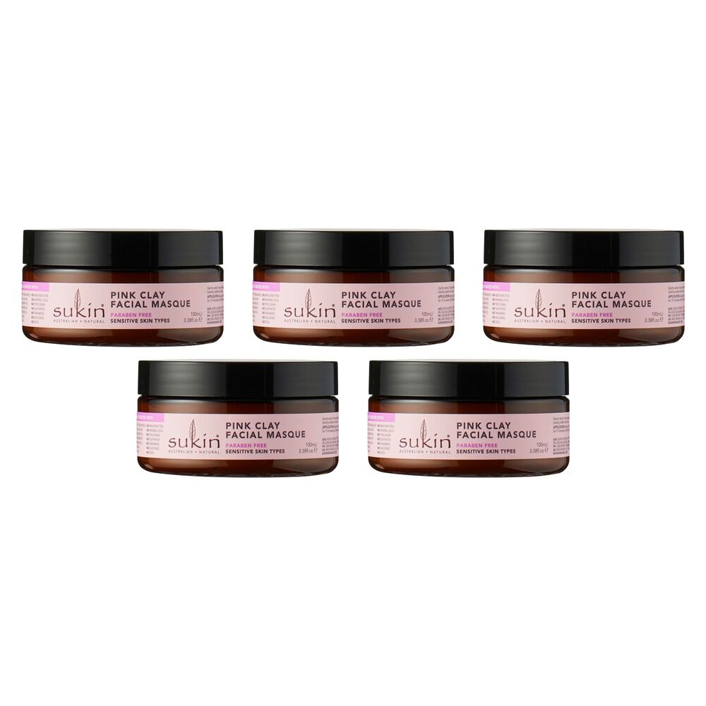 Sukin Sensitive Pink Clay Facial Masque 100mL Pack of 5