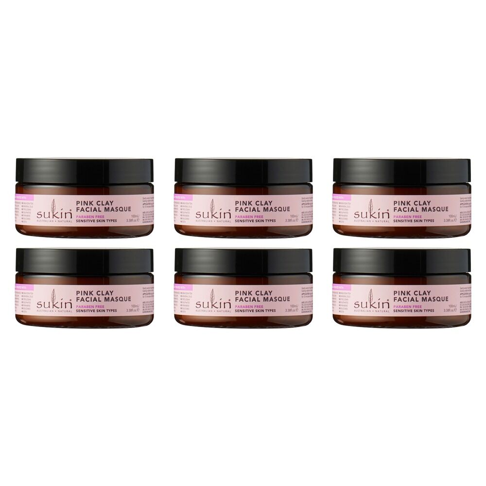Sukin Sensitive Pink Clay Facial Masque 100mL Pack of 6