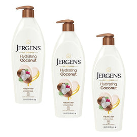 Jergens Oil-Infused Hydrating Coconut Moisturiser 496mL Pack of 3