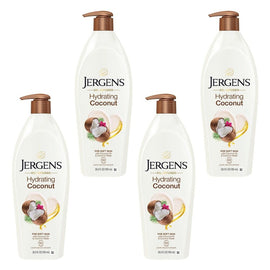 Jergens Oil-Infused Hydrating Coconut Moisturiser 496mL Pack of 4