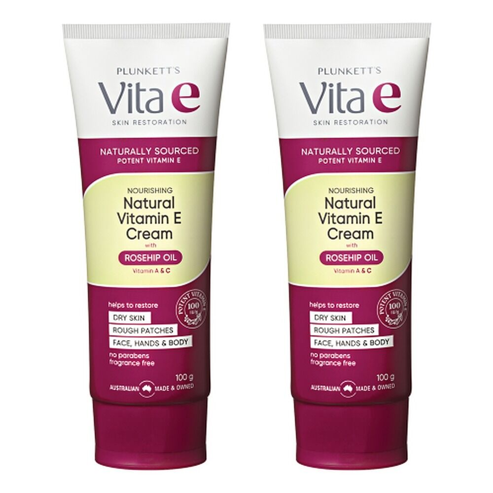 Plunketts Vita E Natural Vitamin E Cream 100g Pack of 2