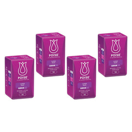 Poise Super Hourglass Pads 14 Pack x 6 Bundle of 4