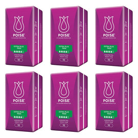 Poise Extra Plus Pads 10 Pack x 6 Bundle of 6
