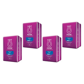 Poise Pads Regular 16 Pack x 6 Bundle of 4