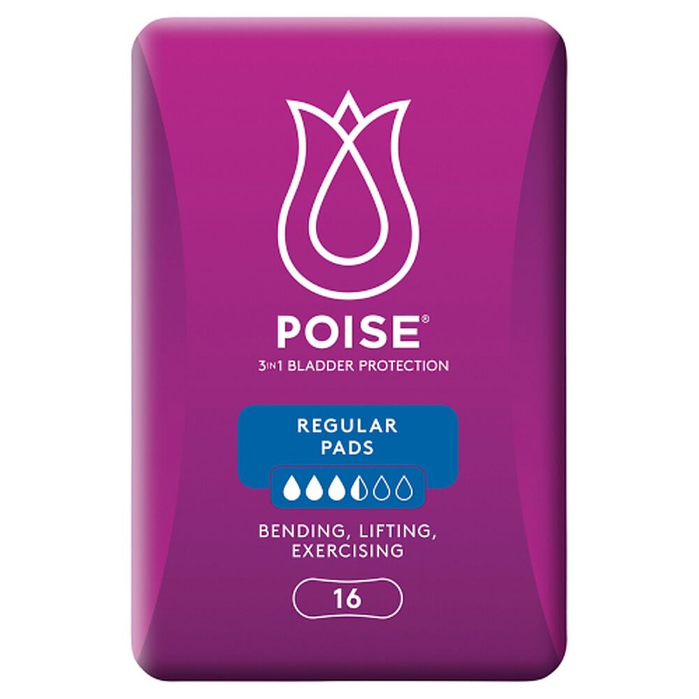 Poise Pads Regular 16 Pack x 6