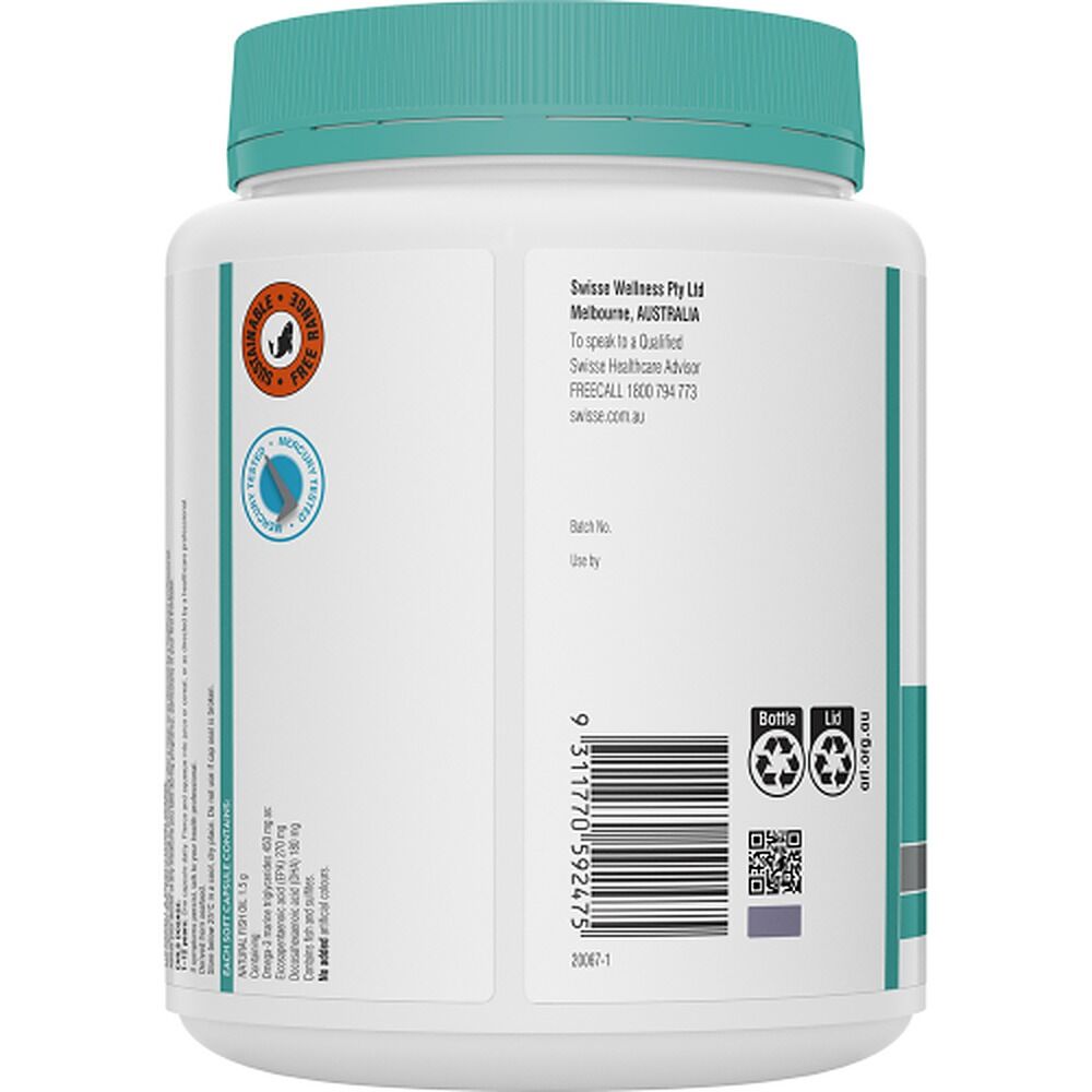 Swisse Ultiboost Odourless High Strength Wild Fish Oil 400 Capsules