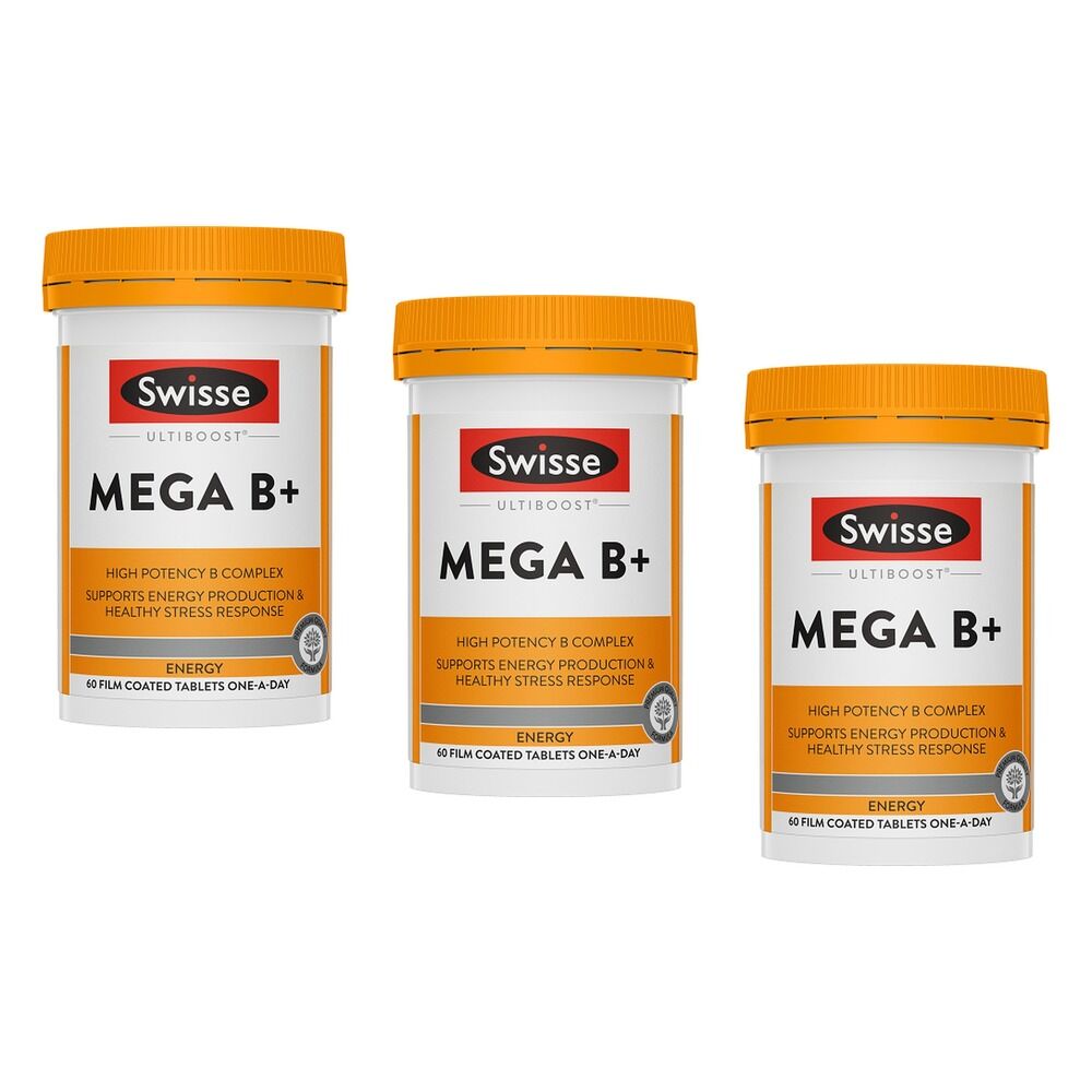 Swisse Ultiboost Mega B+ 60 Tablets Pack of 3