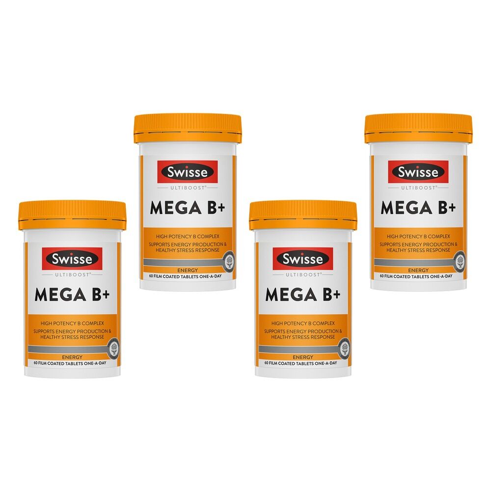 Swisse Ultiboost Mega B+ 60 Tablets Pack of 4