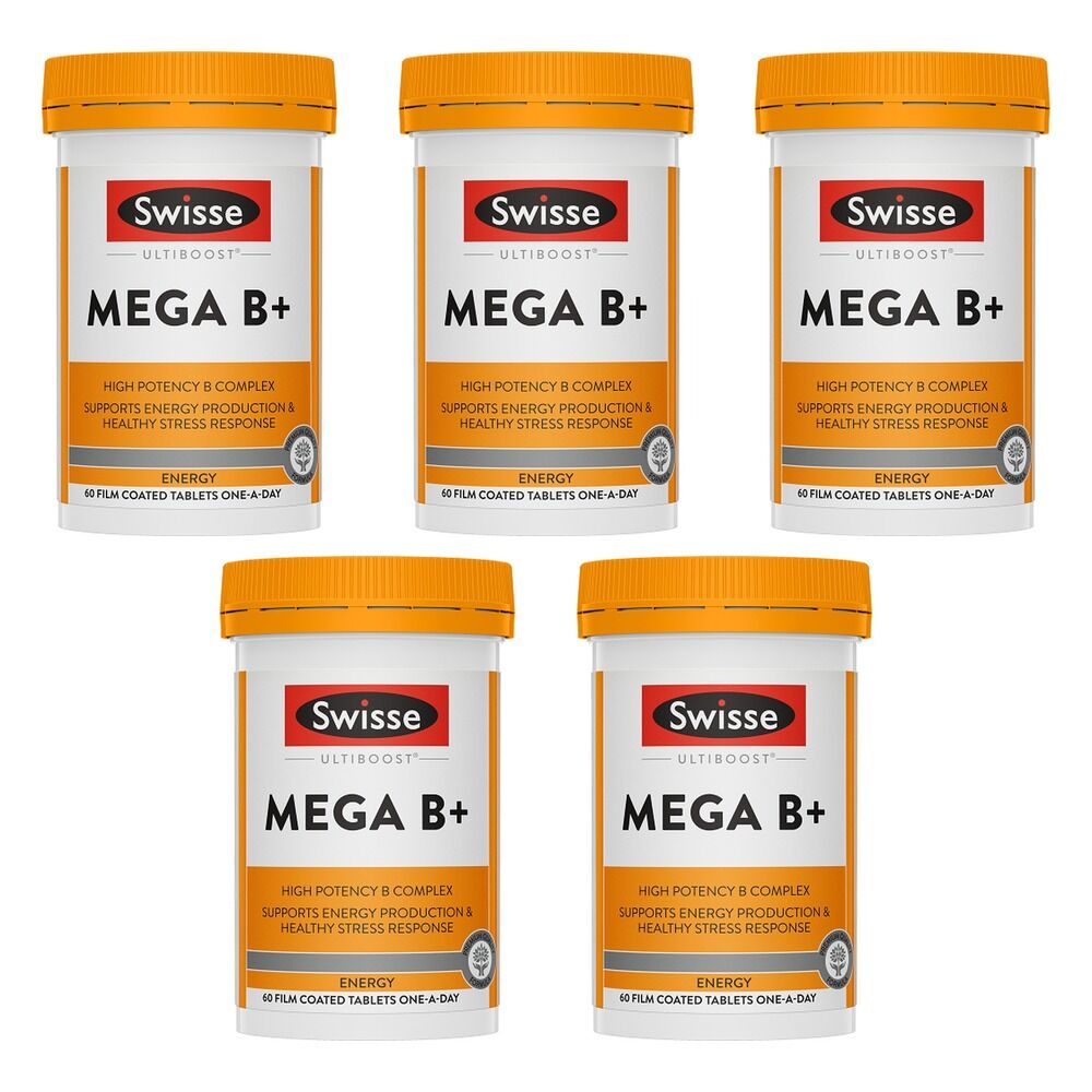 Swisse Ultiboost Mega B+ 60 Tablets Pack of 5
