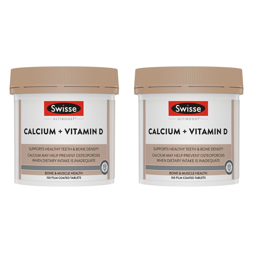 Swisse Ultiboost Calcium + Vitamin D 150 Tablets Pack of 2