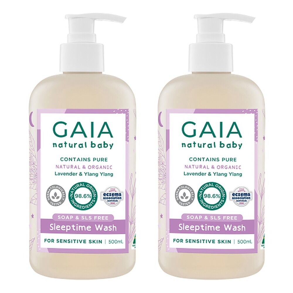 GAIA Natural Baby Sleeptime Wash 500mL Pack of 2