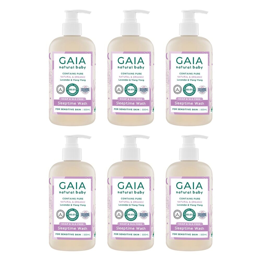 GAIA Natural Baby Sleeptime Wash 500mL Pack of 6