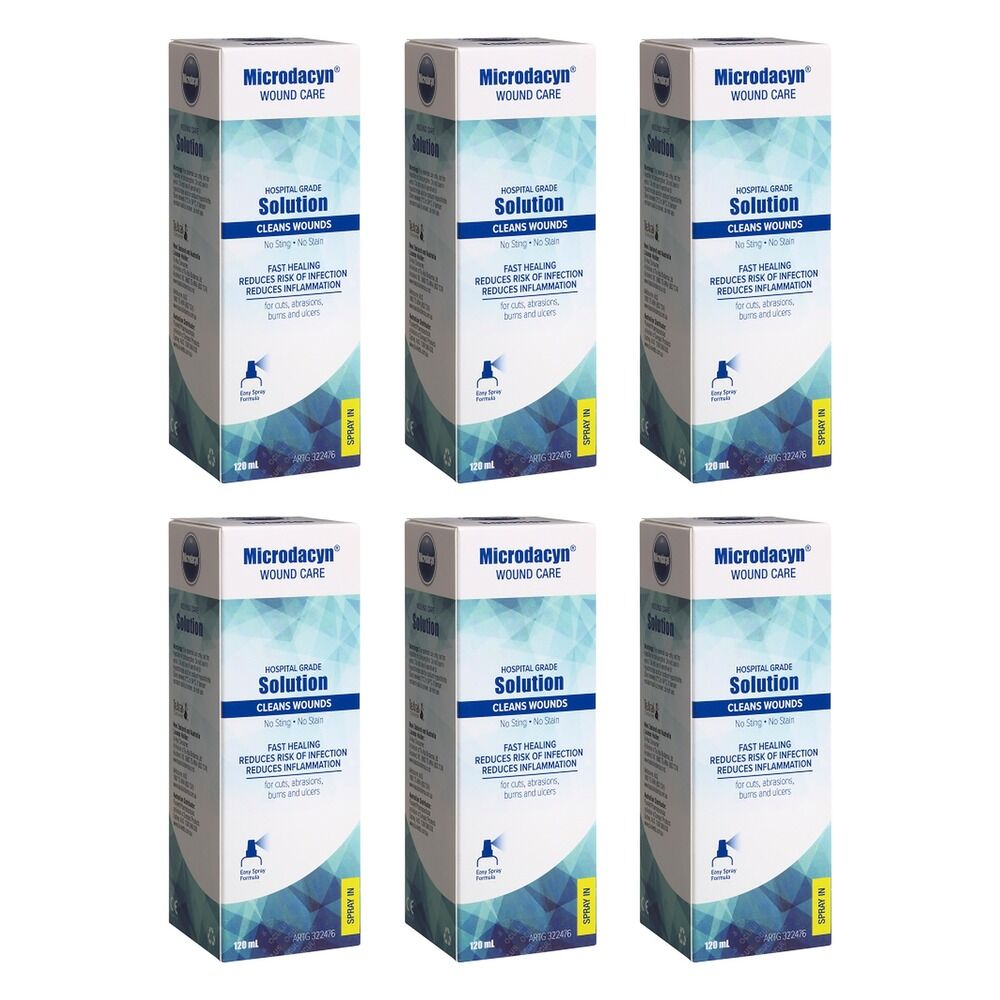 Plunketts Microdacyn Wound Care Solution 120mL Pack of 6