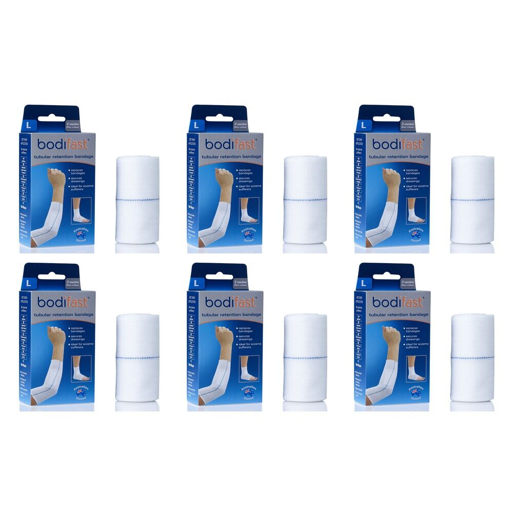 Bodifast Tubular Retention Bandage Blue 7.5cm x 2m Pack of 6