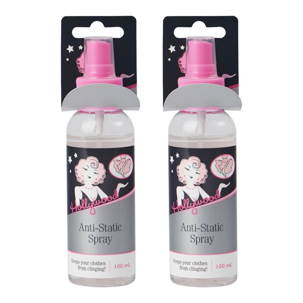 Hollywood Fashion Secrets Anti Static Spray 100ml Clothing Spray Pack of 2