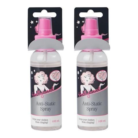 Hollywood Fashion Secrets Anti Static Spray 100ml Clothing Spray Pack of 2