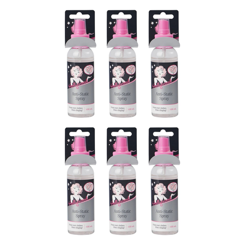 Hollywood Fashion Secrets Anti Static Spray 100ml Clothing Spray Pack of 6