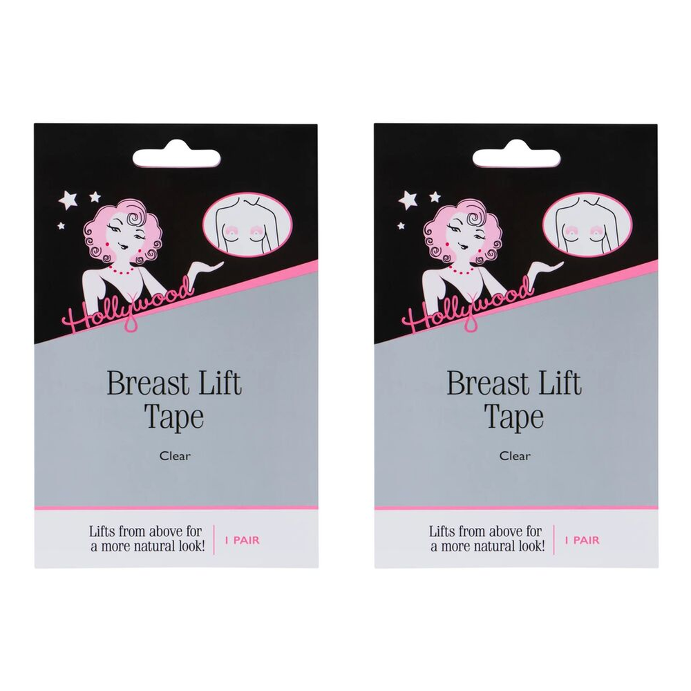 Hollywood Fashion Secrets Breast Lift Tape Clear 1 Pair Invisible Support Pack of 2