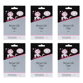 Hollywood Fashion Secrets Breast Lift Tape Clear 1 Pair Invisible Support Pack of 6
