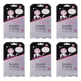 Hollywood Fashion Secrets Invisible G String Reusable Nude No VPL XS/S Pack of 6