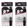 Hollywood Fashion Secrets Hip Hugger Adjustable Belt No Buckle Black Pack of 2