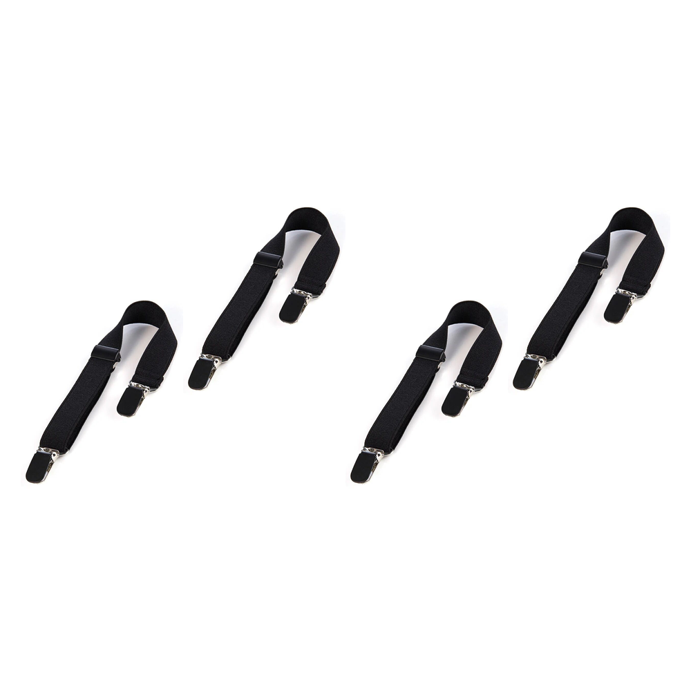 Hollywood Fashion Secrets Hip Hugger Adjustable Belt No Buckle Black Pack of 4