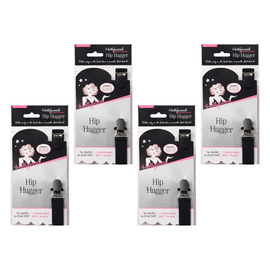 Hollywood Fashion Secrets Hip Hugger Adjustable Belt No Buckle Black Pack of 4