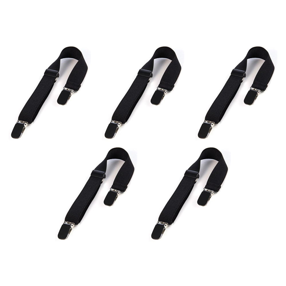 Hollywood Fashion Secrets Hip Hugger Adjustable Belt No Buckle Black Pack of 5